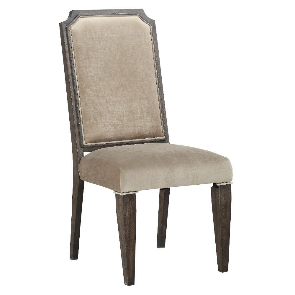 ACME - Peregrine - Side Chair (Set of 2) - Fabric & Walnut - 5th Avenue Furniture