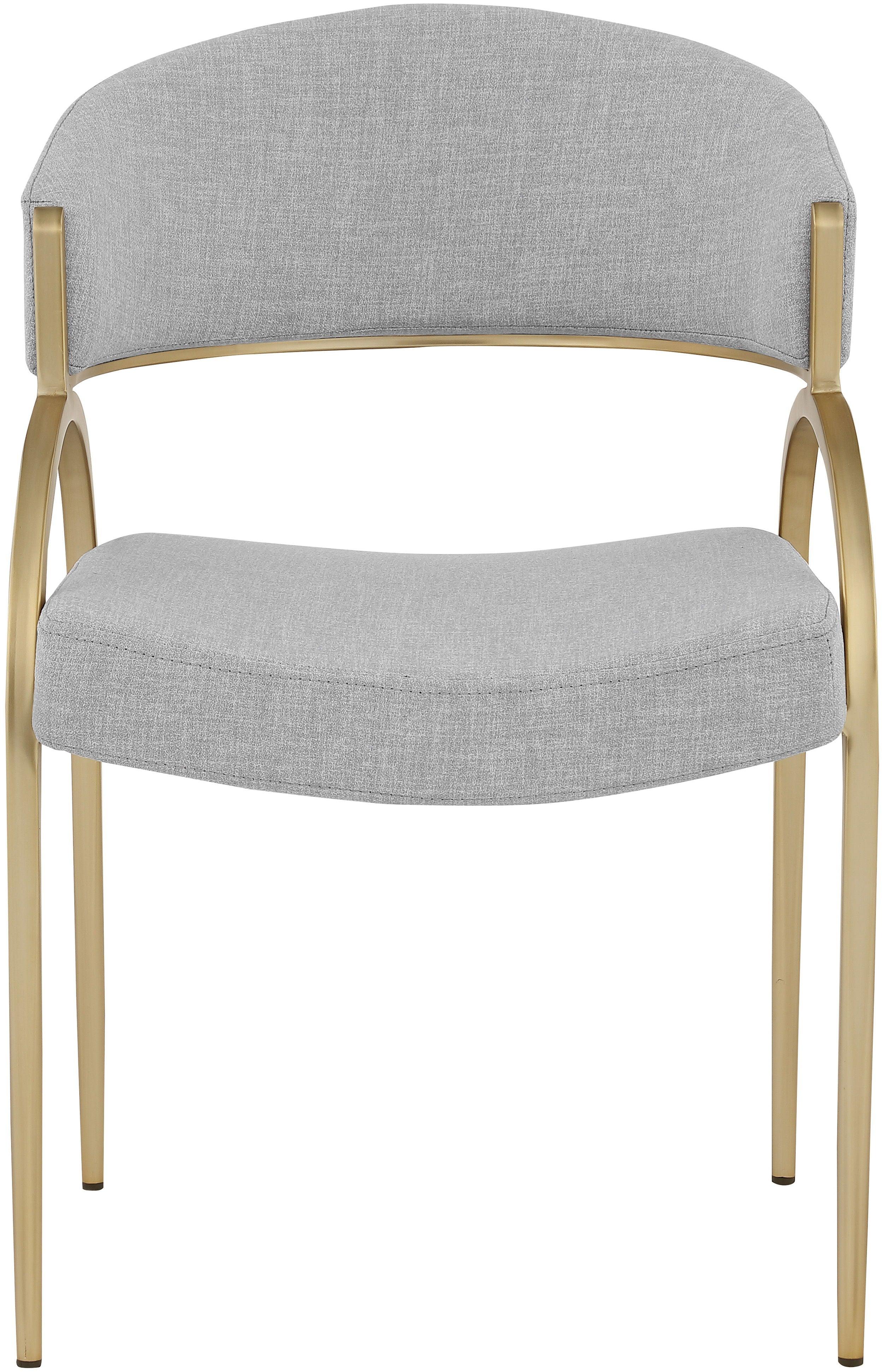 Meridian Furniture - Privet - Dining Chair Set - Gold Base - 5th Avenue Furniture