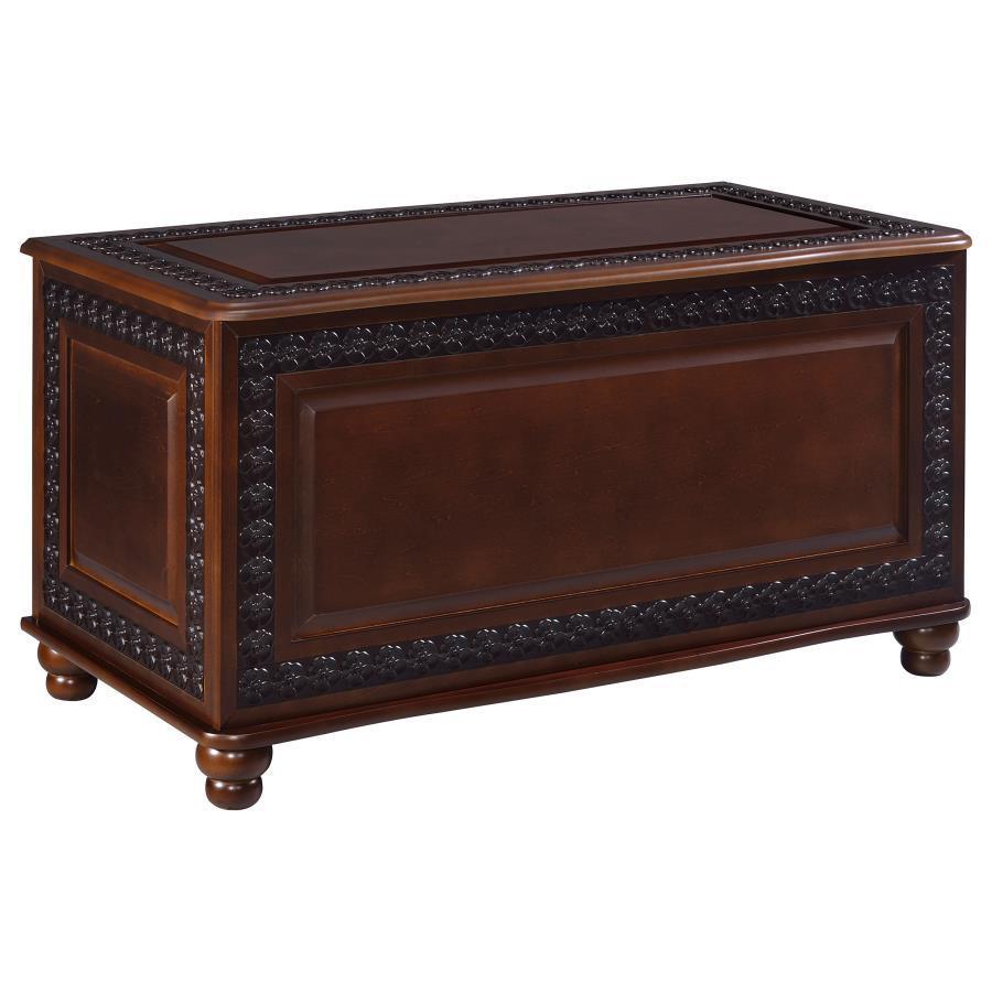 CoasterElevations - Finlay - Flip Open Storage Cedar Chest - Deep Tobacco - 5th Avenue Furniture