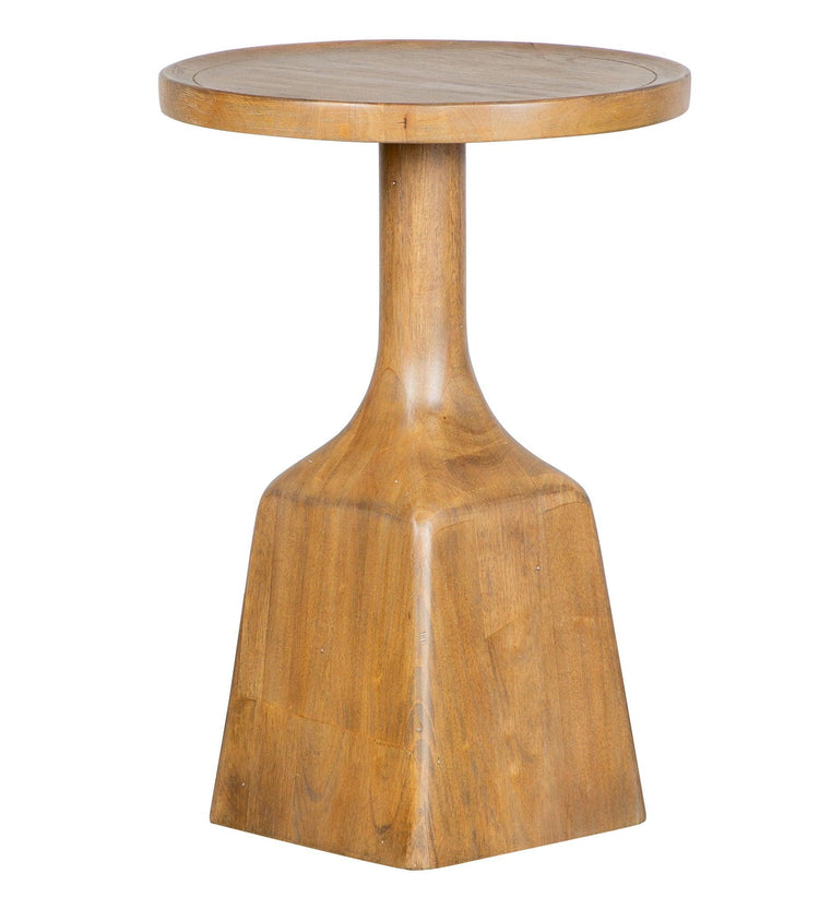 Magnussen Furniture - Lindon - Round Pedestal Accent End Table - Belgian Wheat - 5th Avenue Furniture