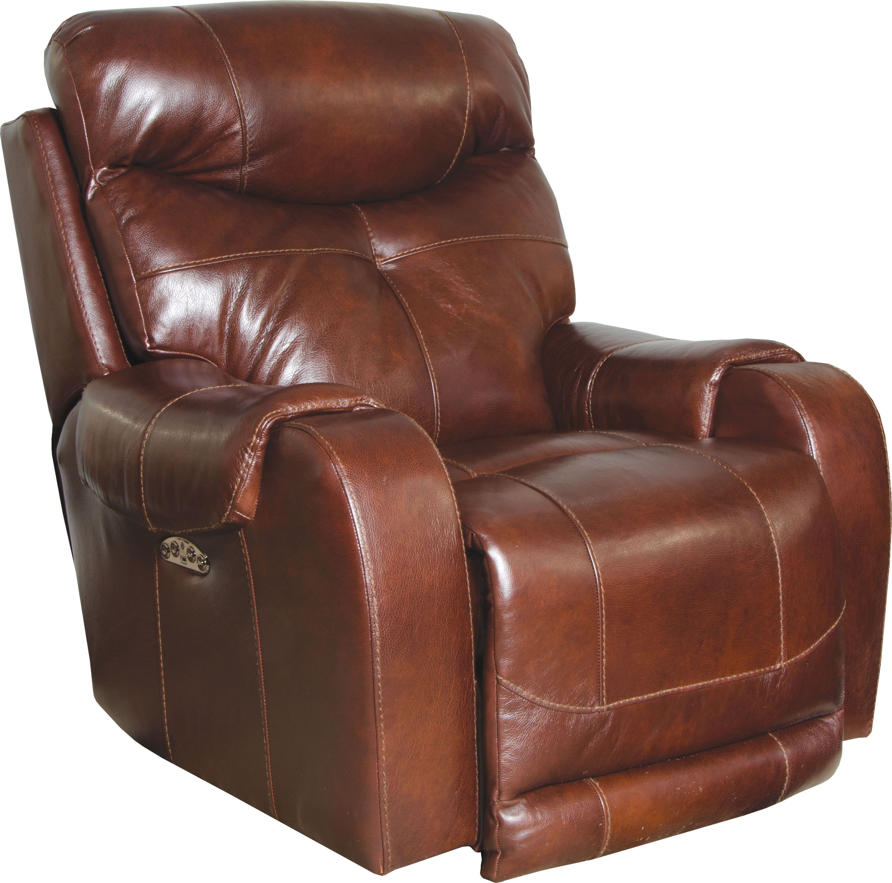 Venice - Power Headrest With Lumbar Power Lay Flat Recliner - Chocolate - 5th Avenue Furniture