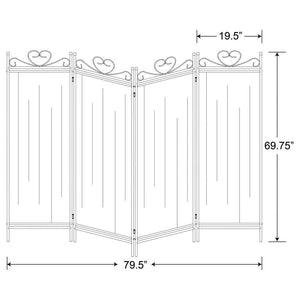 CoasterEveryday - Dove - 4-Panel Folding Screen - Beige And Black - 5th Avenue Furniture