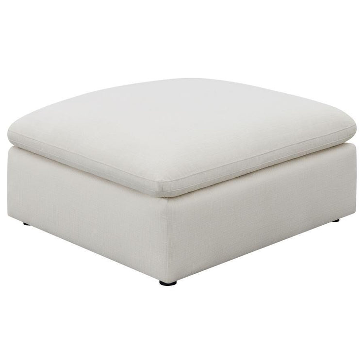 CoasterElevations - Hobson - Cushion Seat Ottoman - Off-White - 5th Avenue Furniture