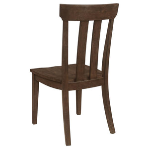 Coaster Fine Furniture - Reynolds - Slat Back Dining Side Chair - Brown Oak (Set of 2) - 5th Avenue Furniture