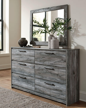 Signature Design by Ashley® - Baystorm - Gray - Dresser, Dark Gray Mirror - 5th Avenue Furniture