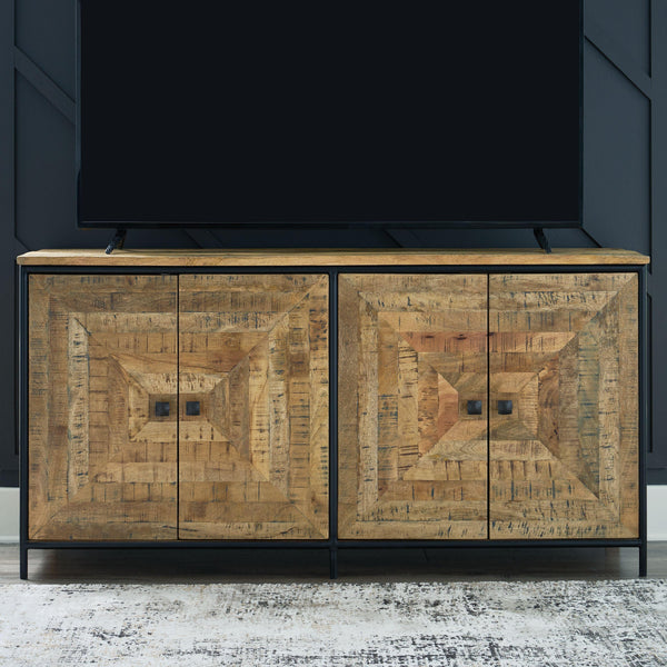 Signature Design by Ashley® - Camney - Brown / Black - Accent Cabinet - 5th Avenue Furniture