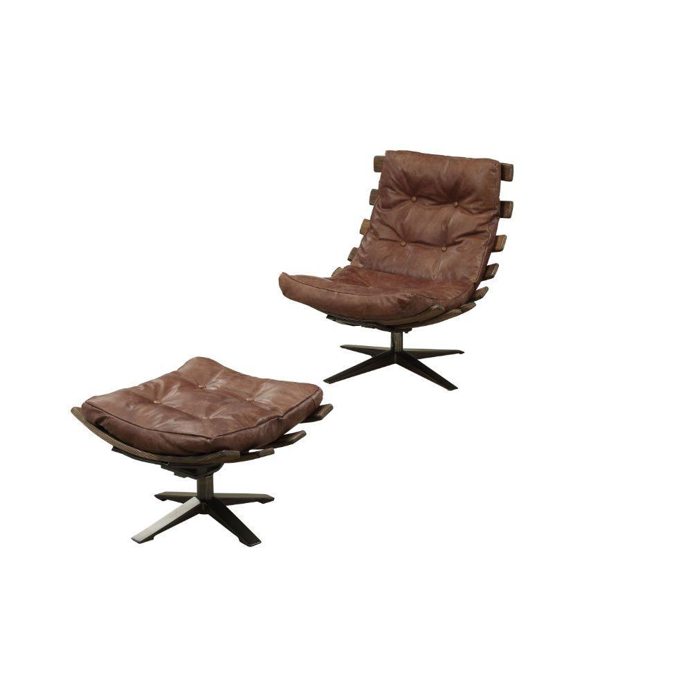 ACME - Gandy - 2Pc Pk Chair & Ottoman - 5th Avenue Furniture