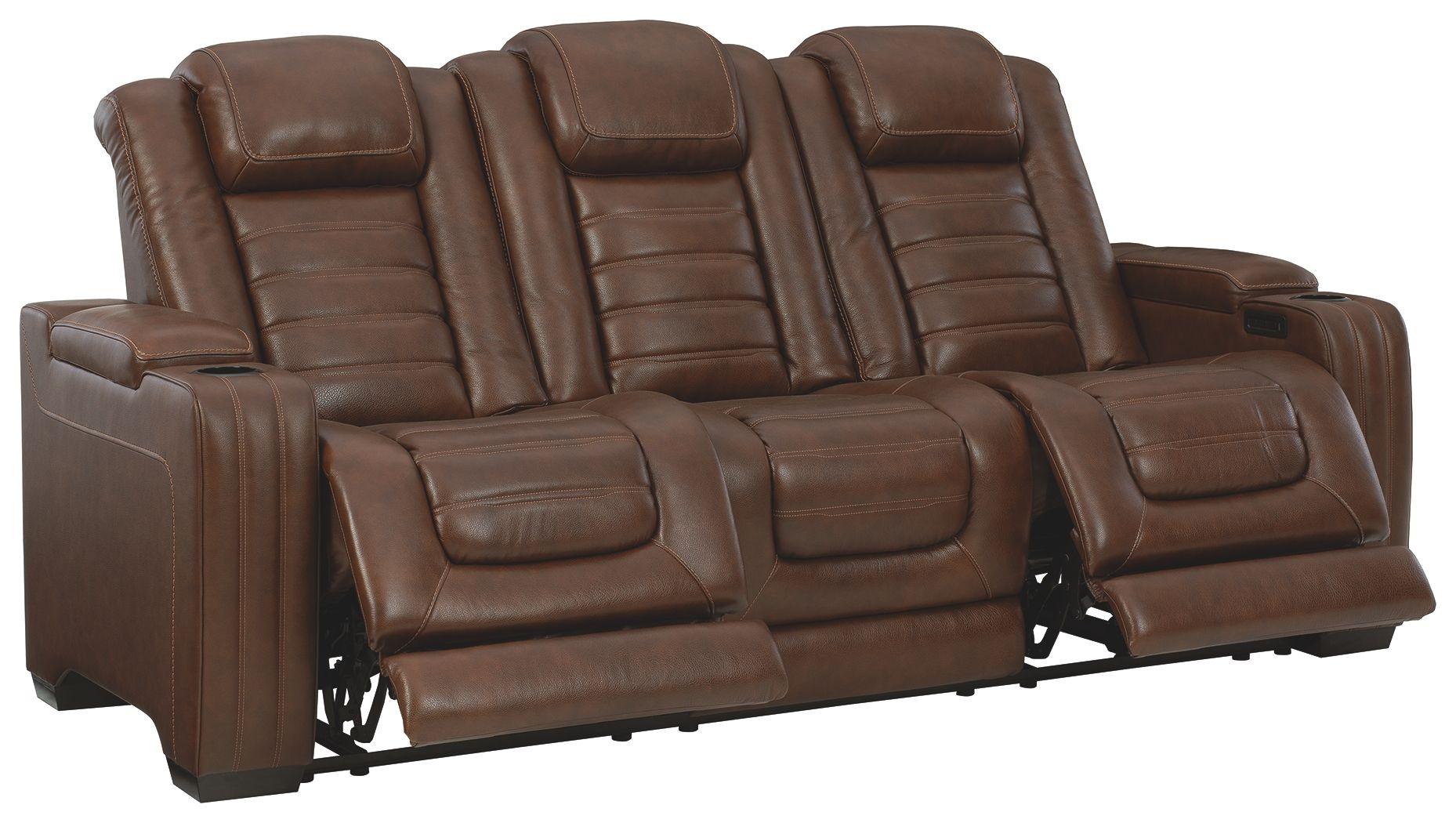 Signature Design by Ashley® - Backtrack - Chocolate - 2 Pc. - Power Reclining Sofa, Loveseat - 5th Avenue Furniture