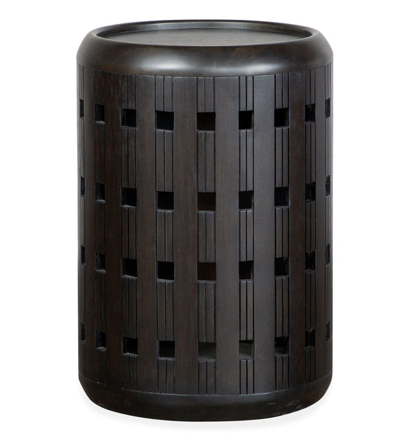 Magnussen Furniture - Lindon - Dark Round Accent End Table - Belgian Wheat - 5th Avenue Furniture