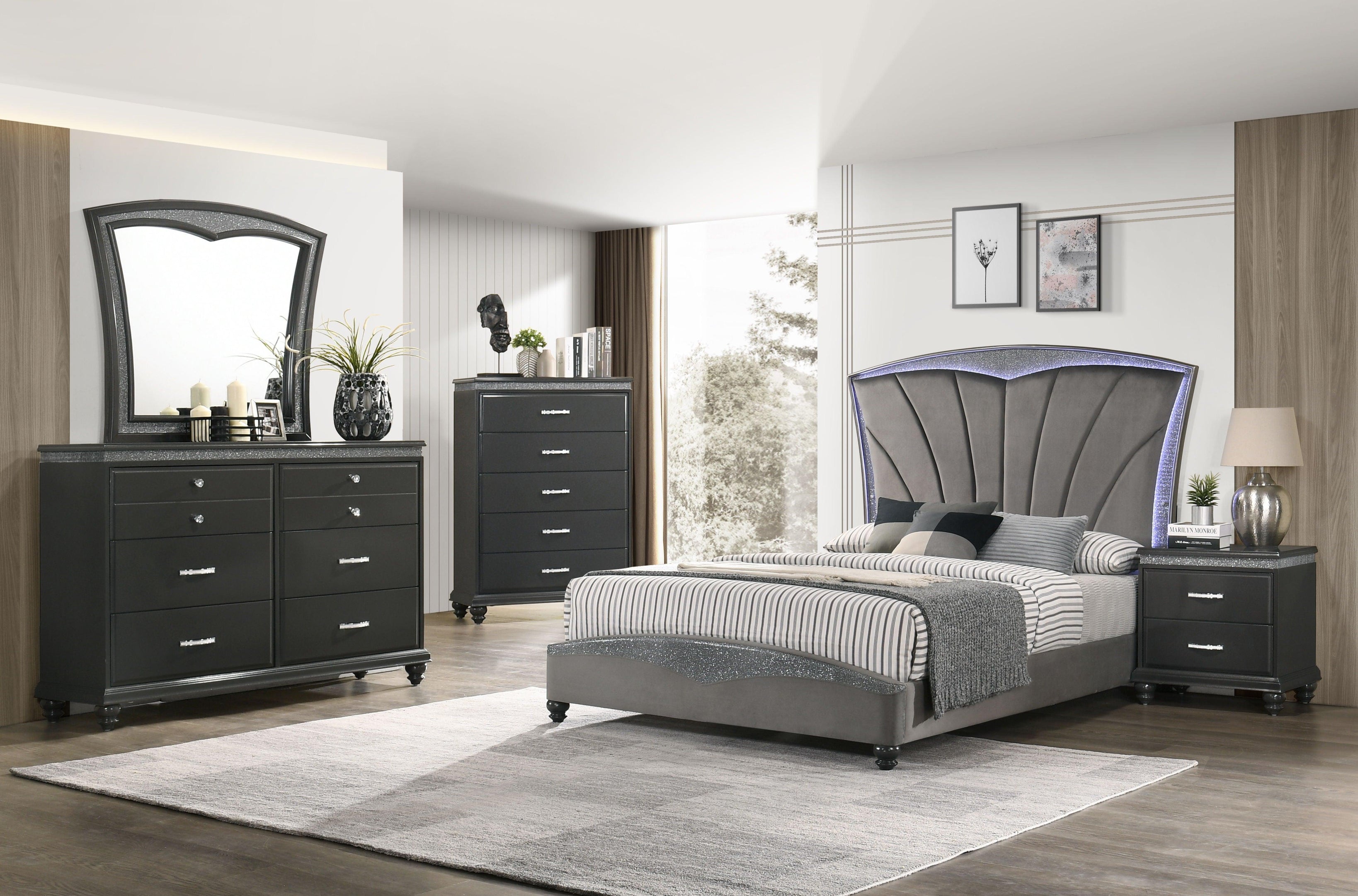 Crown Mark - Frampton - Dresser, Mirror - 5th Avenue Furniture