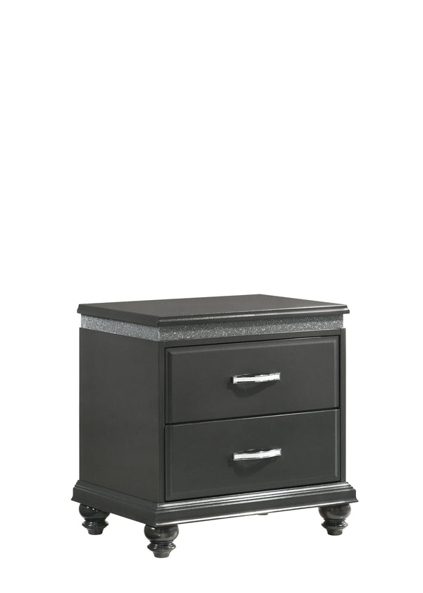 Crown Mark - Frampton - Nightstand - Gray - 5th Avenue Furniture