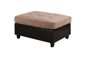 ACME - Milano - Ottoman - Camel Champion & Espresso PU - 5th Avenue Furniture