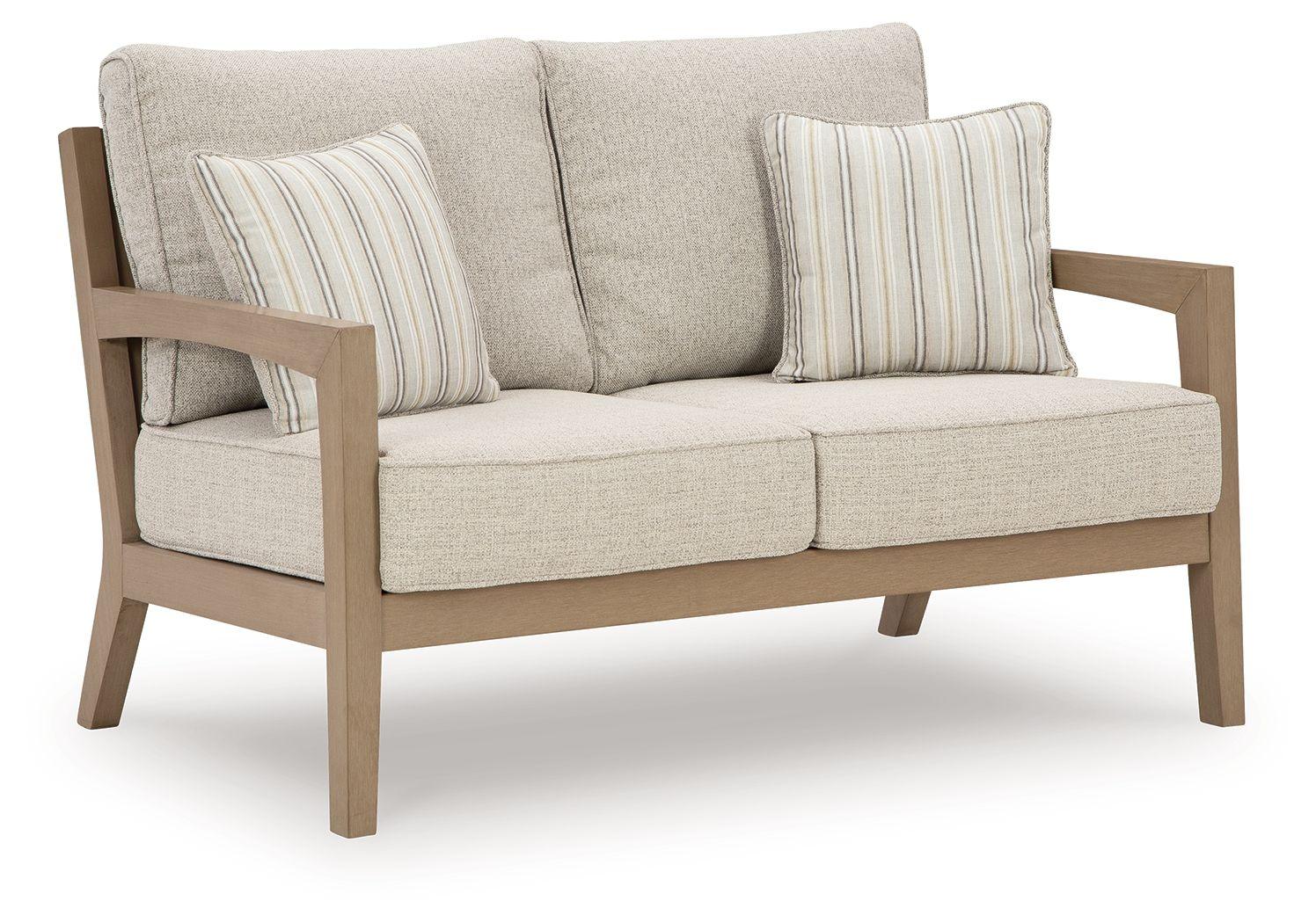 Signature Design by Ashley® - Hallow Creek - Driftwood - Loveseat With Cushion - 5th Avenue Furniture