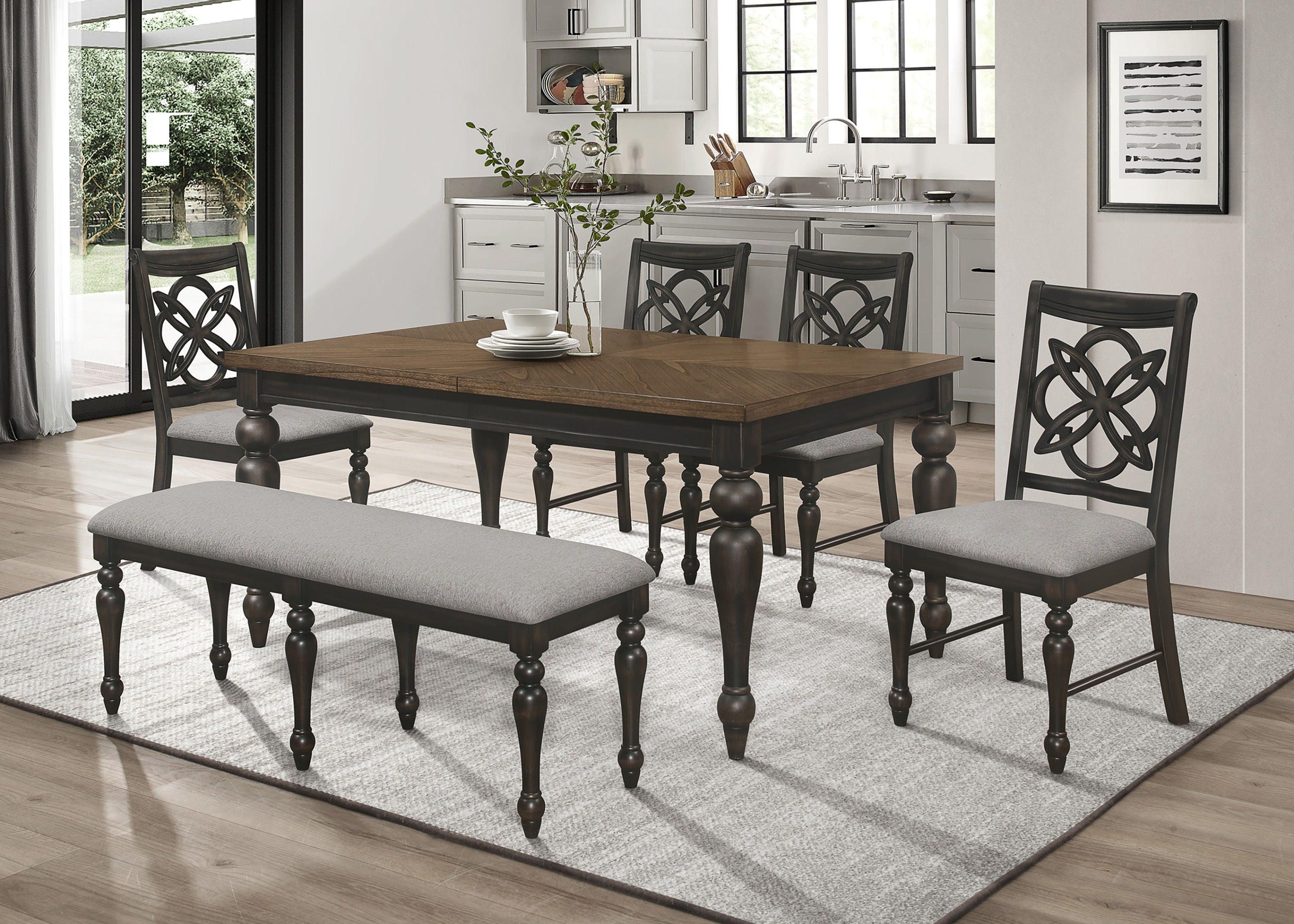 Crown Mark - Hilara - Dining Table (18 Leaf) - Brown - 5th Avenue Furniture