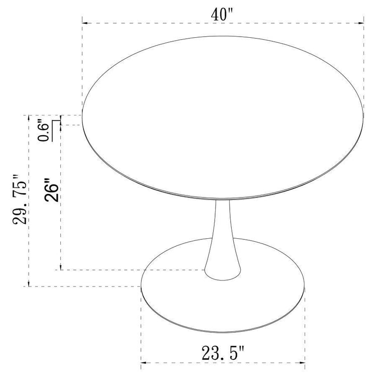 CoasterEveryday - Arkell - Round Pedestal Dining Table - 5th Avenue Furniture