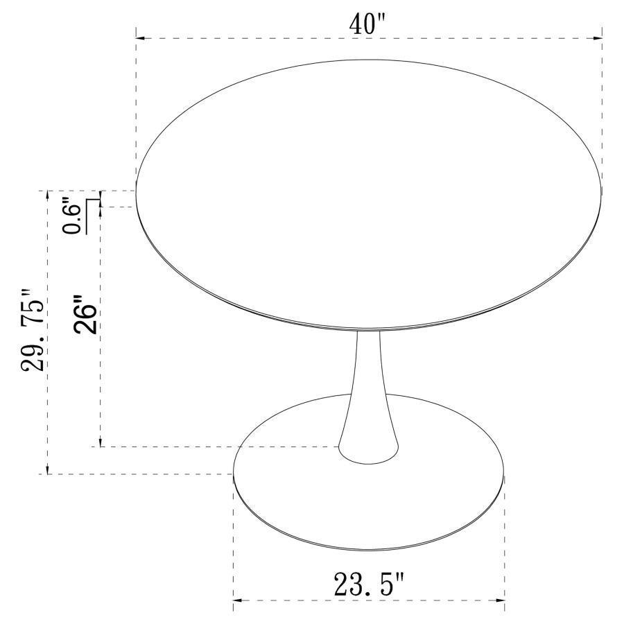 CoasterEveryday - Arkell - Round Pedestal Dining Table - 5th Avenue Furniture