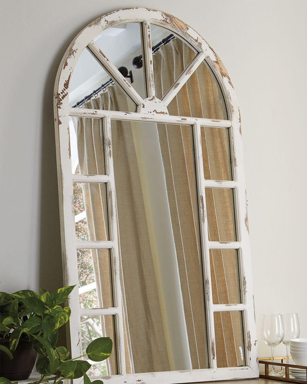 Ashley Furniture - Divakar - Antique White - Accent Mirror - 5th Avenue Furniture