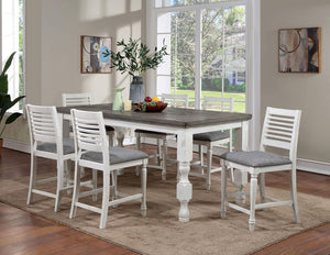 Furniture of America - Calabria - Counter Height Table - Antique White / Gray - 5th Avenue Furniture