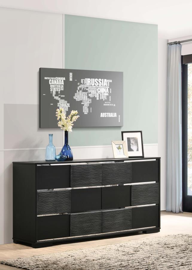 CoasterEveryday - Blacktoft - 6-Drawer Dresser - Black - 5th Avenue Furniture