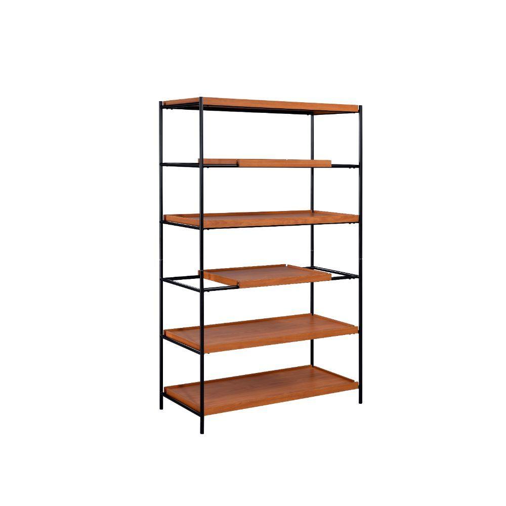 ACME - Oaken - Bookshelf - Honey Oak & Black - 5th Avenue Furniture