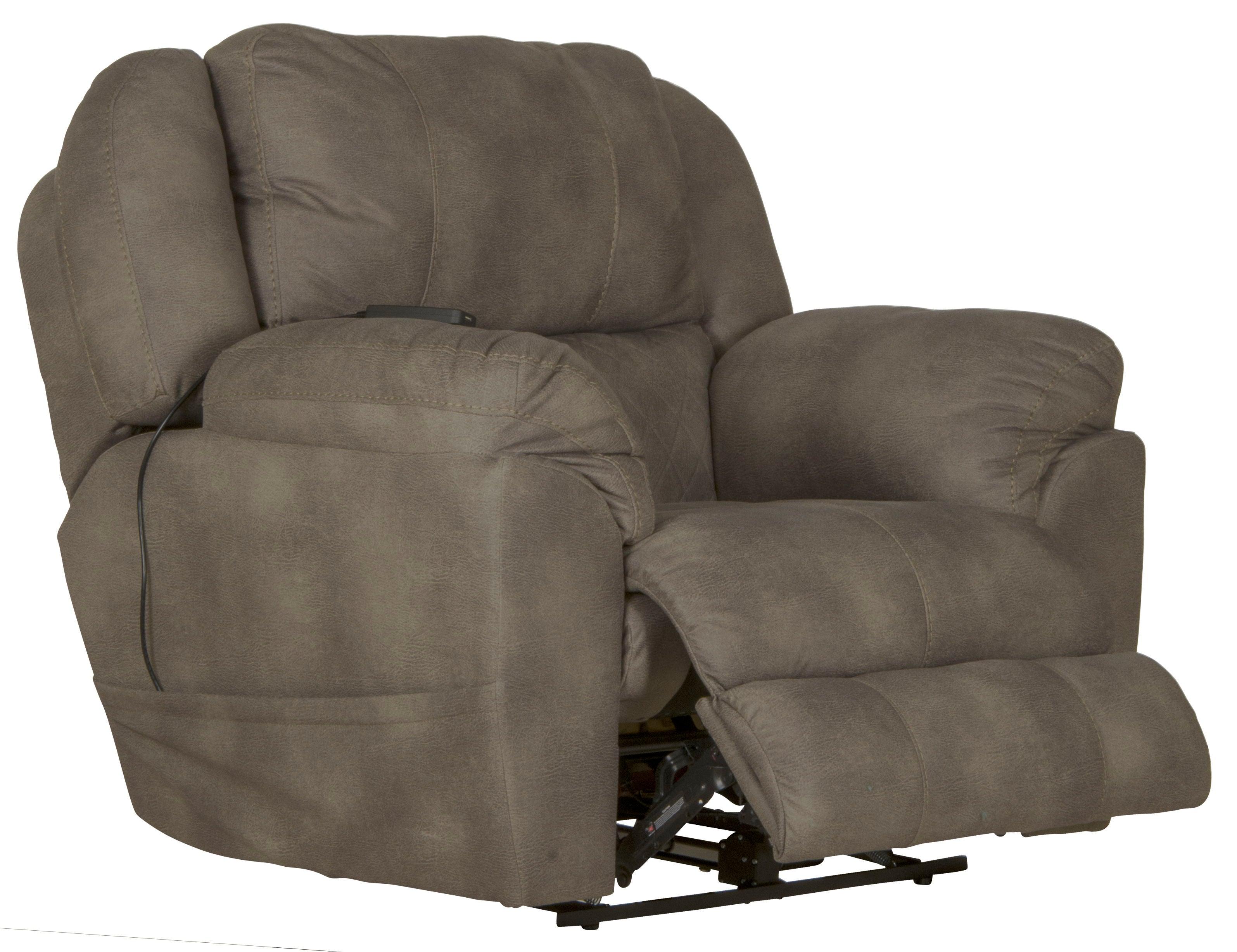 Catnapper - Flynn - Power Lay Flat Recliner with Power Adjustable Headrest & Lumbar and Dual Heat & Massage - Fig - 5th Avenue Furniture