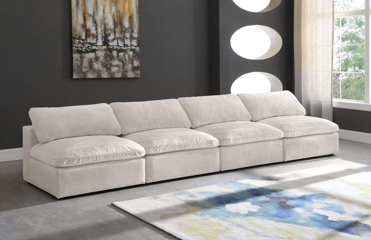 Meridian Furniture - Cozy - Modular Armless 4 Seat Sofa - 5th Avenue Furniture