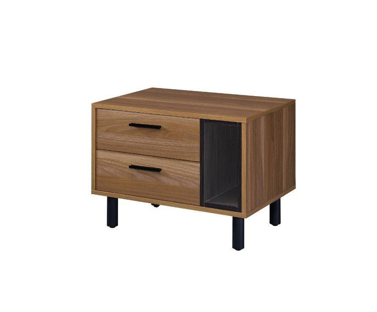 ACME - Trolgar - Accent Table - Brown Oak & Black Finish - 5th Avenue Furniture