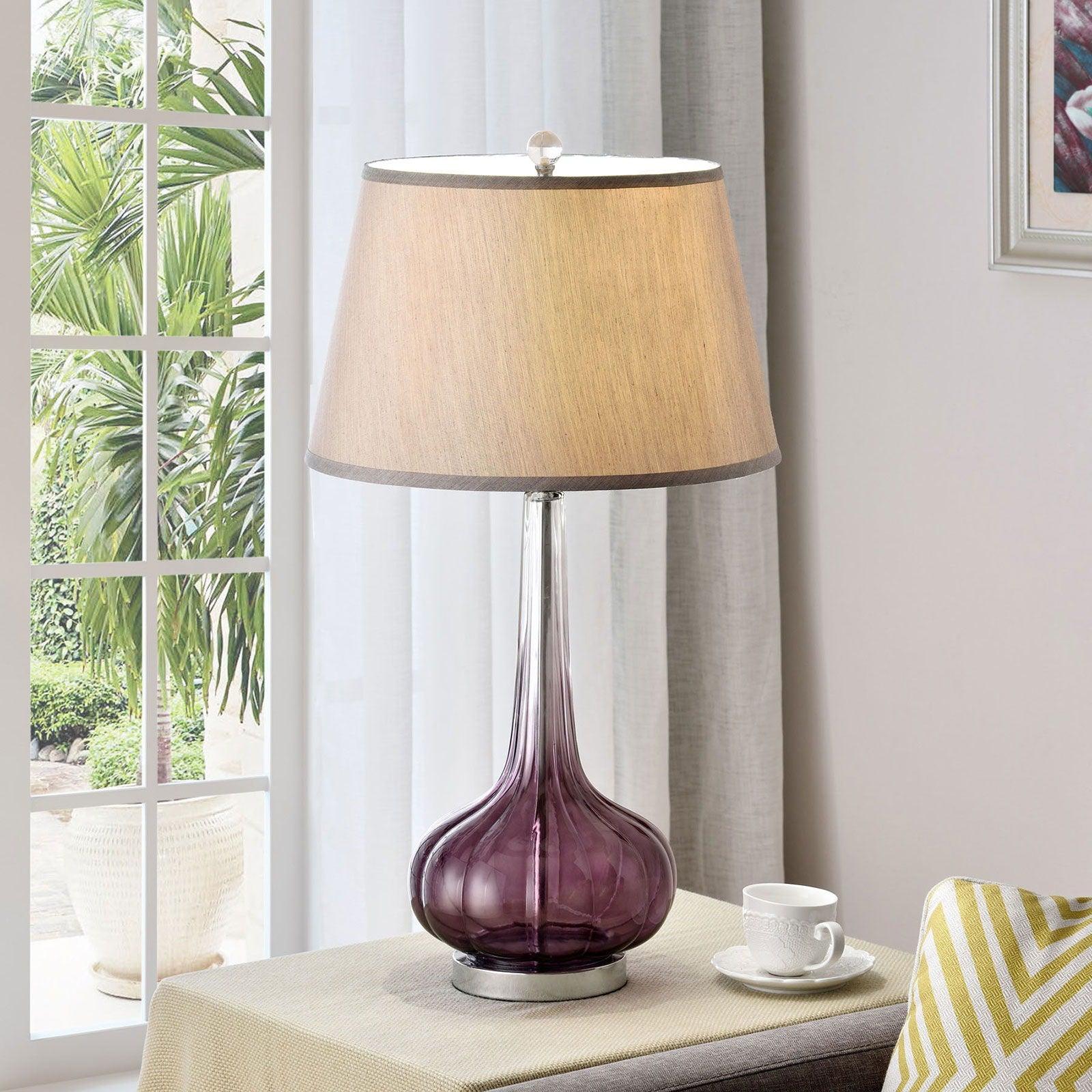 Furniture of America - Fay - Table Lamp - Purple - 5th Avenue Furniture