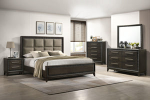 Crown Mark - Saratoga - Nightstand - Black - 5th Avenue Furniture