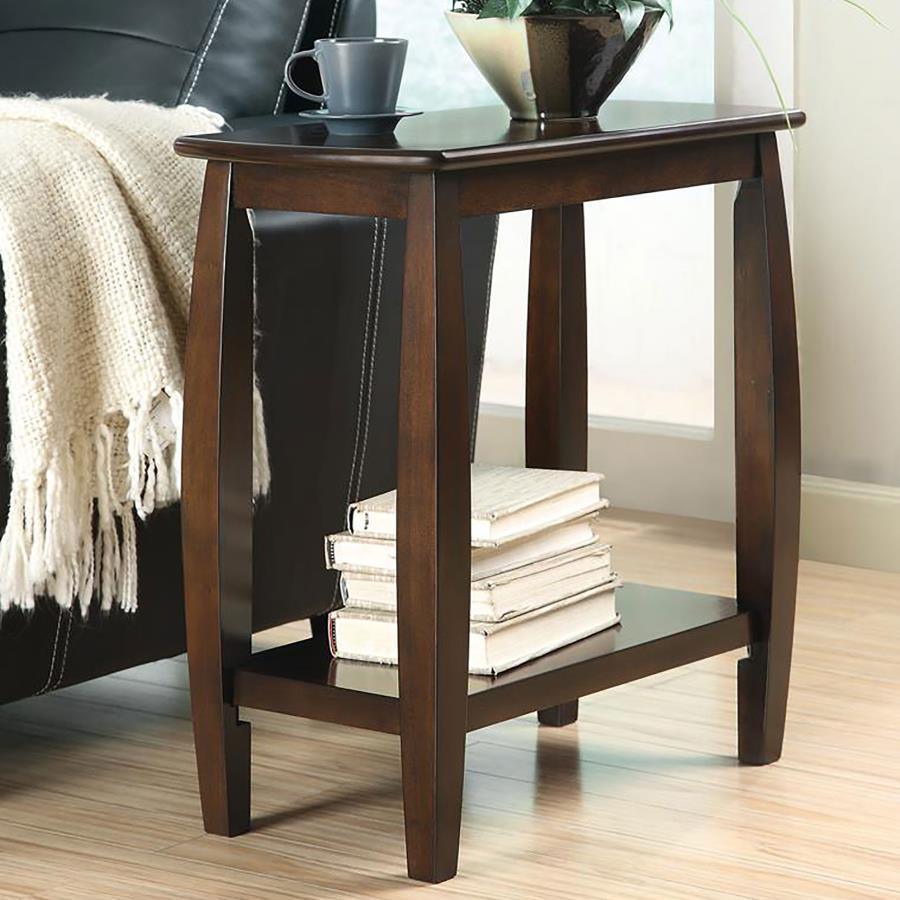 CoasterEveryday - Raphael - 1-Shelf Chairside Table - Cappuccino - 5th Avenue Furniture
