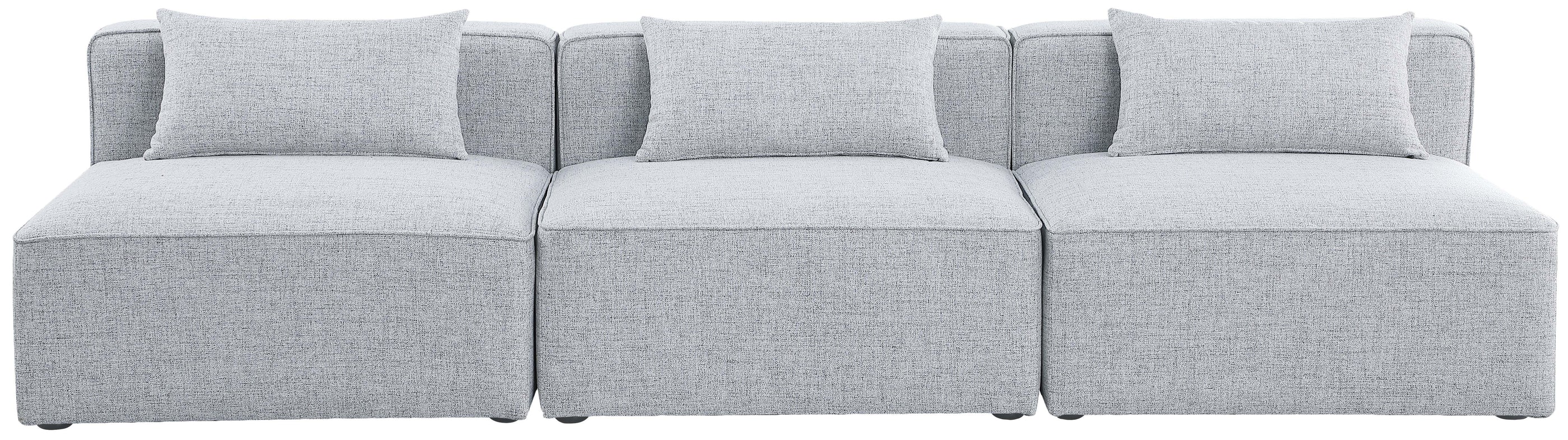 Meridian Furniture - Cube - Modular Sofa Armless 3 Seats - 5th Avenue Furniture