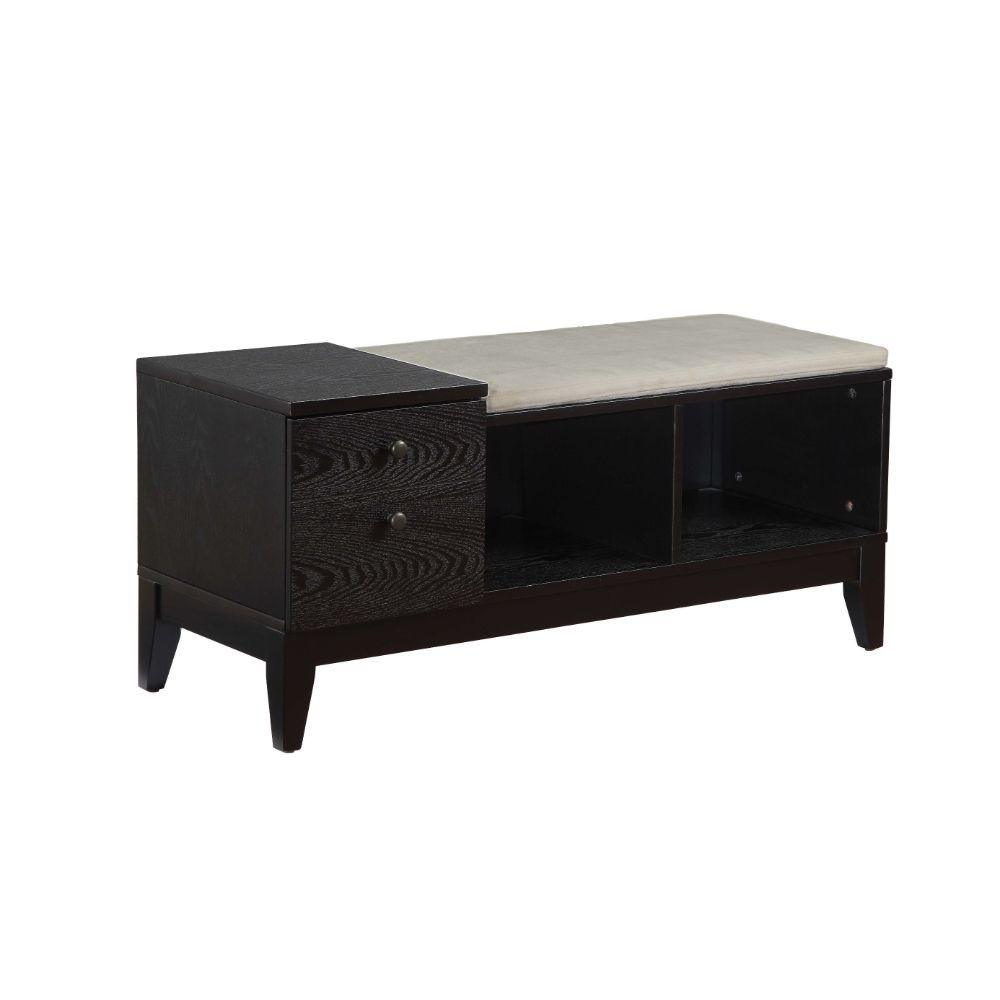 ACME - Boyet - Bench - Fabric & Black - 5th Avenue Furniture