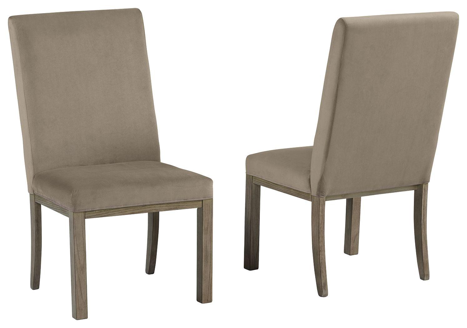 Signature Design by Ashley® - Chrestner - Gray / Brown - Dining Uph Side Chair (Set of 2) - 5th Avenue Furniture