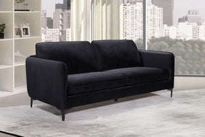 Meridian Furniture - Poppy - Sofa - Black - 5th Avenue Furniture