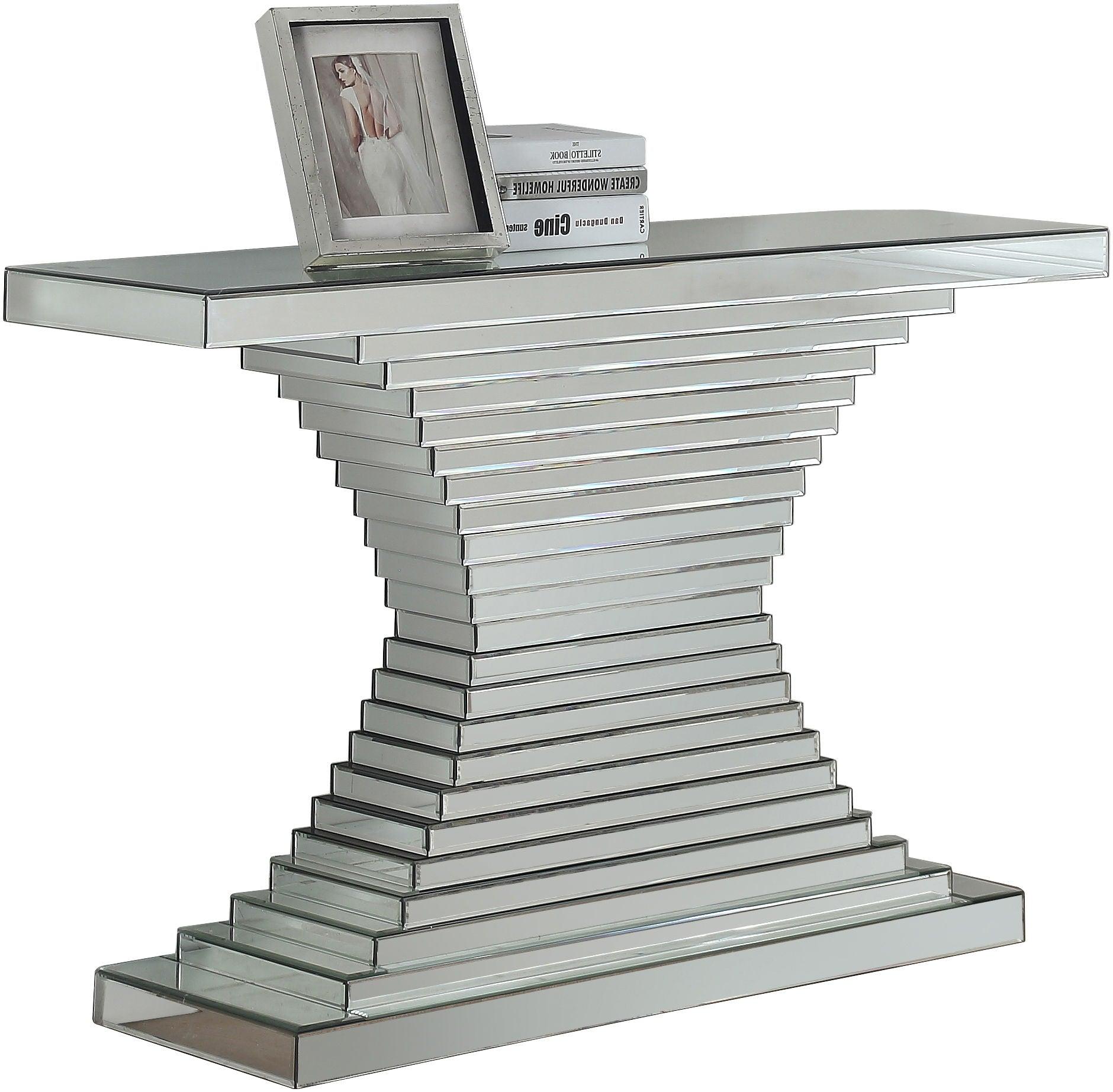 Meridian Furniture - Nexus - Console Table - Pearl Silver - 5th Avenue Furniture