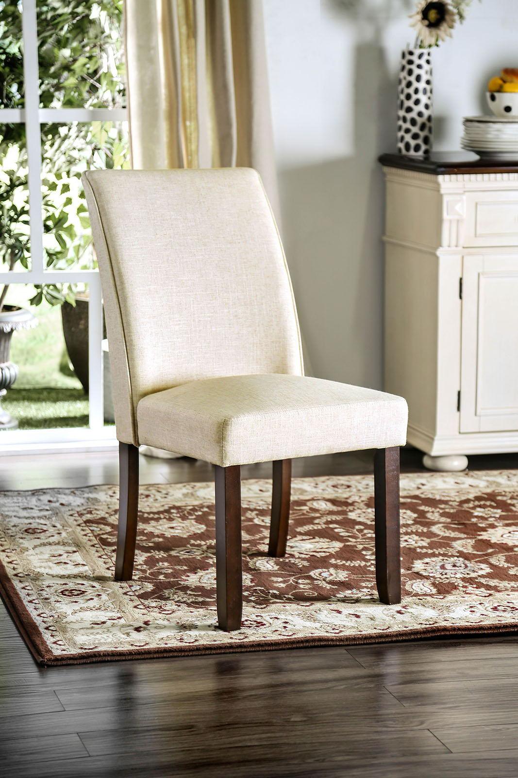 Furniture of America - Cimma - Side Chair (Set of 2) - Espresso / Ivory - 5th Avenue Furniture