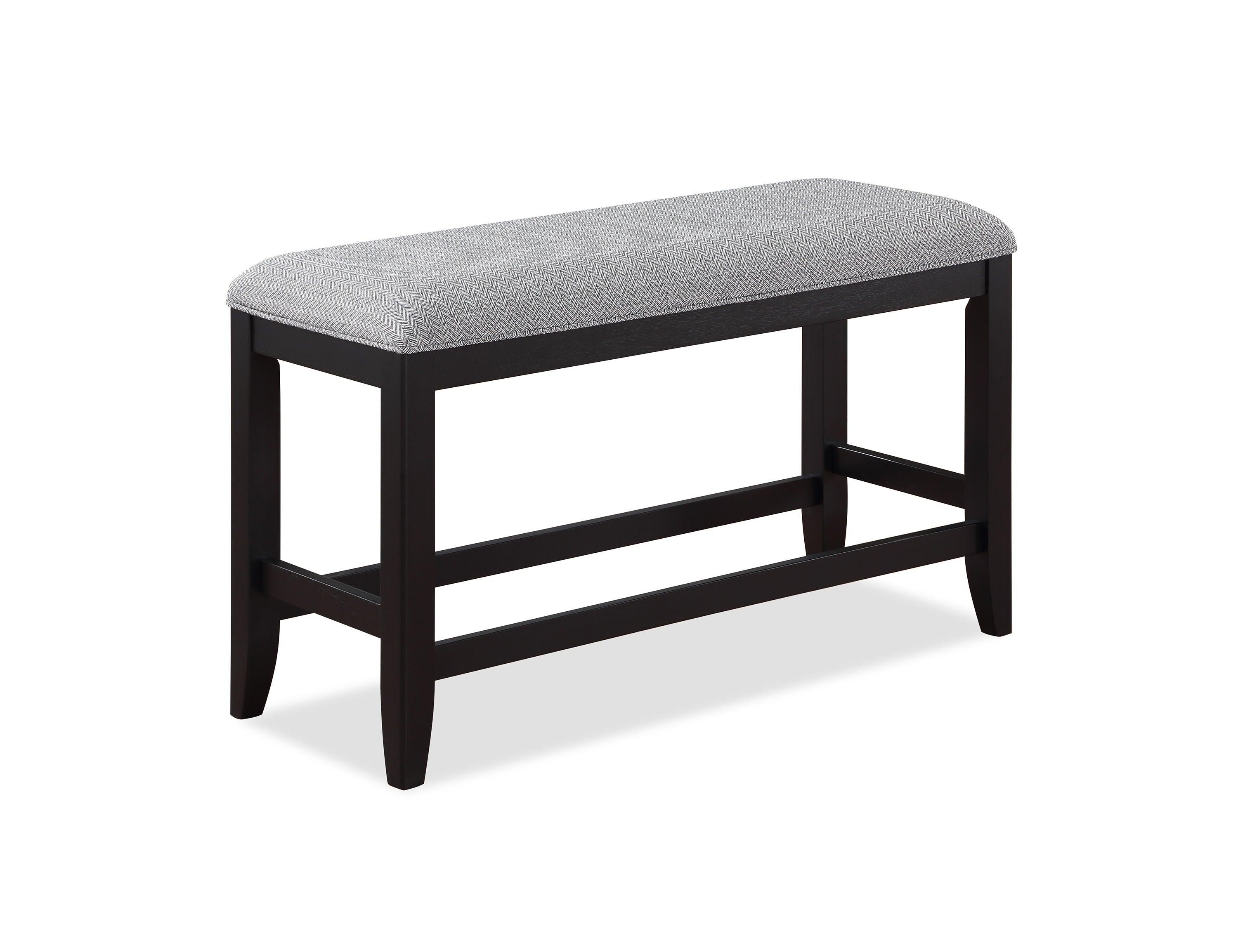 Crown Mark - Frey - Counter Height Bench - Black - 5th Avenue Furniture