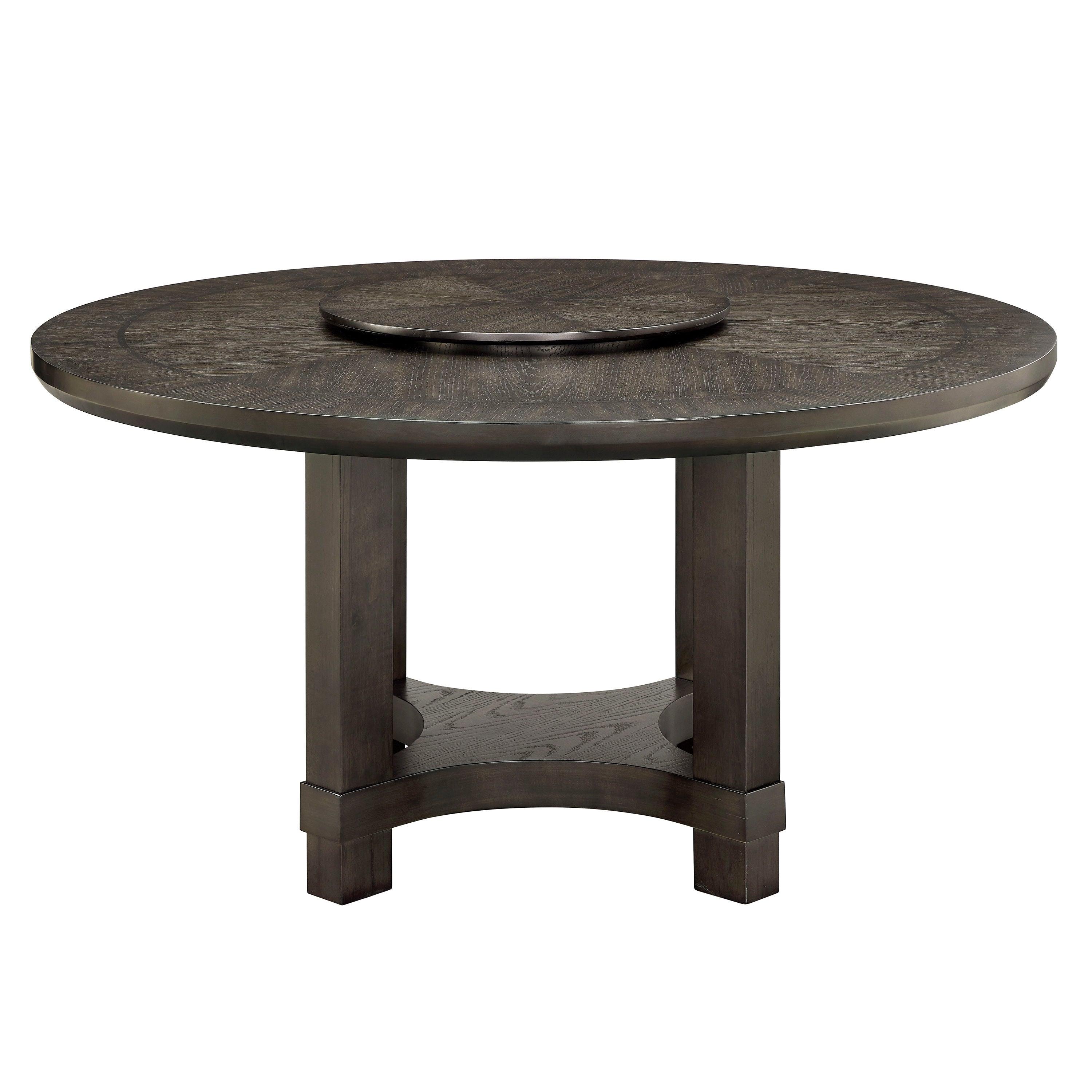 Crown Mark - Jeffries - Round Table With Lazy Susan - Espresso - 5th Avenue Furniture