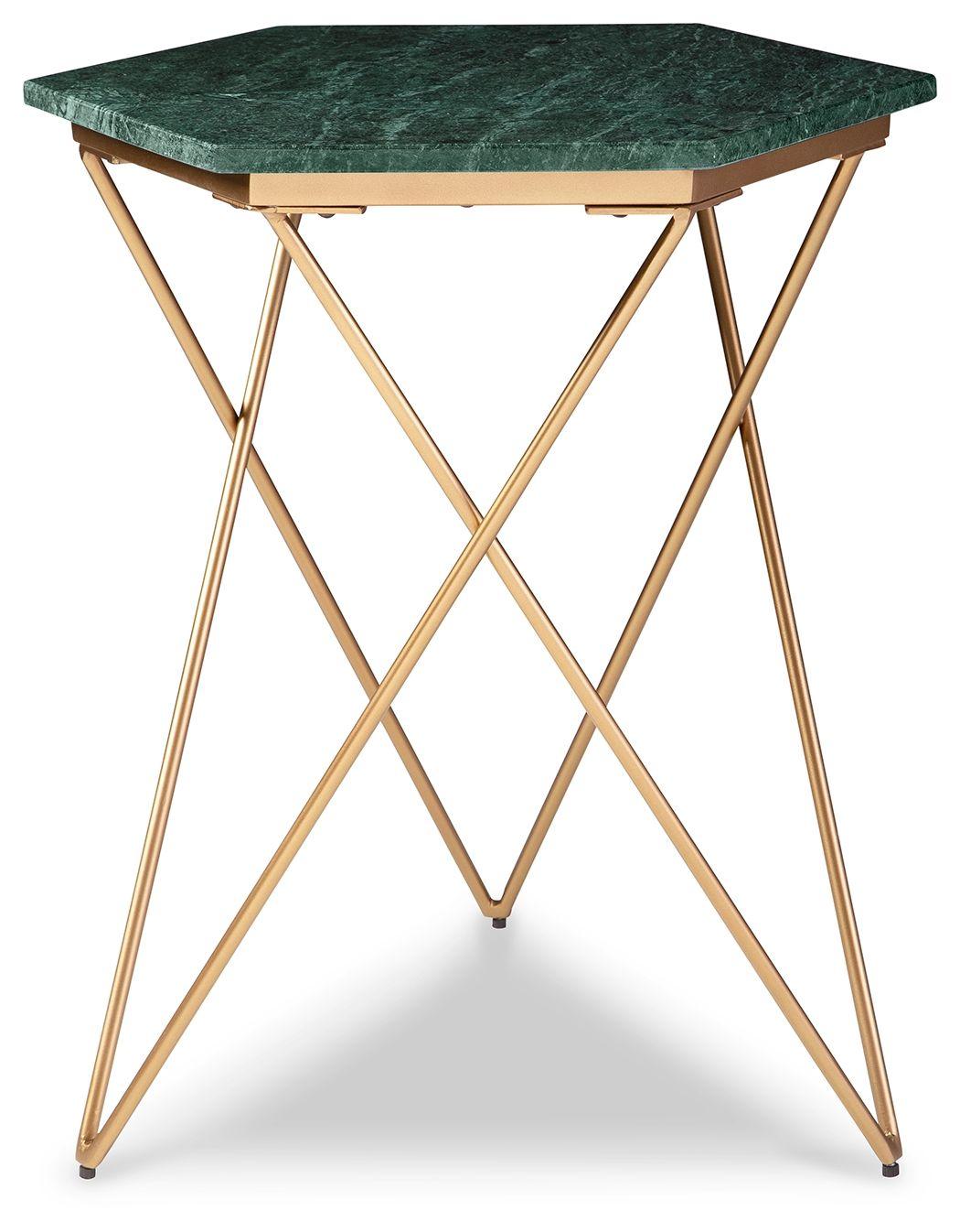 Signature Design by Ashley® - Engelton - Green / Gold - Accent Table - 5th Avenue Furniture