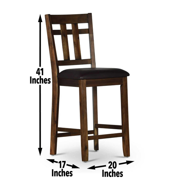 Steve Silver Furniture - Saranac - Counter Chair (Set of 2) - Dark Brown - 5th Avenue Furniture