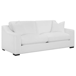 CoasterElevations - Ashlyn - Upholstered Sloped Arms Sofa - White - 5th Avenue Furniture