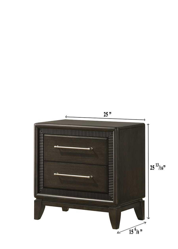 Crown Mark - Saratoga - Nightstand - Black - 5th Avenue Furniture