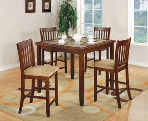 CoasterEveryday - Jardin - 5 Piece Counter Height Dining Set - Red Brown And Tan - 5th Avenue Furniture