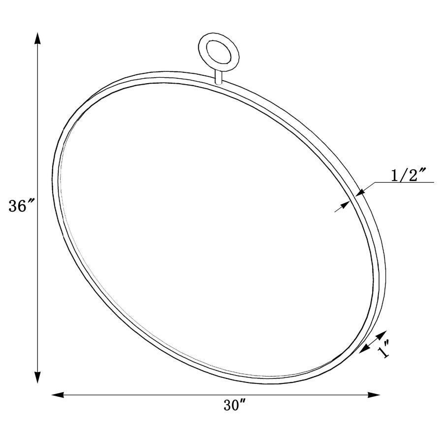 CoasterEveryday - Eulaina - Round Mirror - Gold - 5th Avenue Furniture