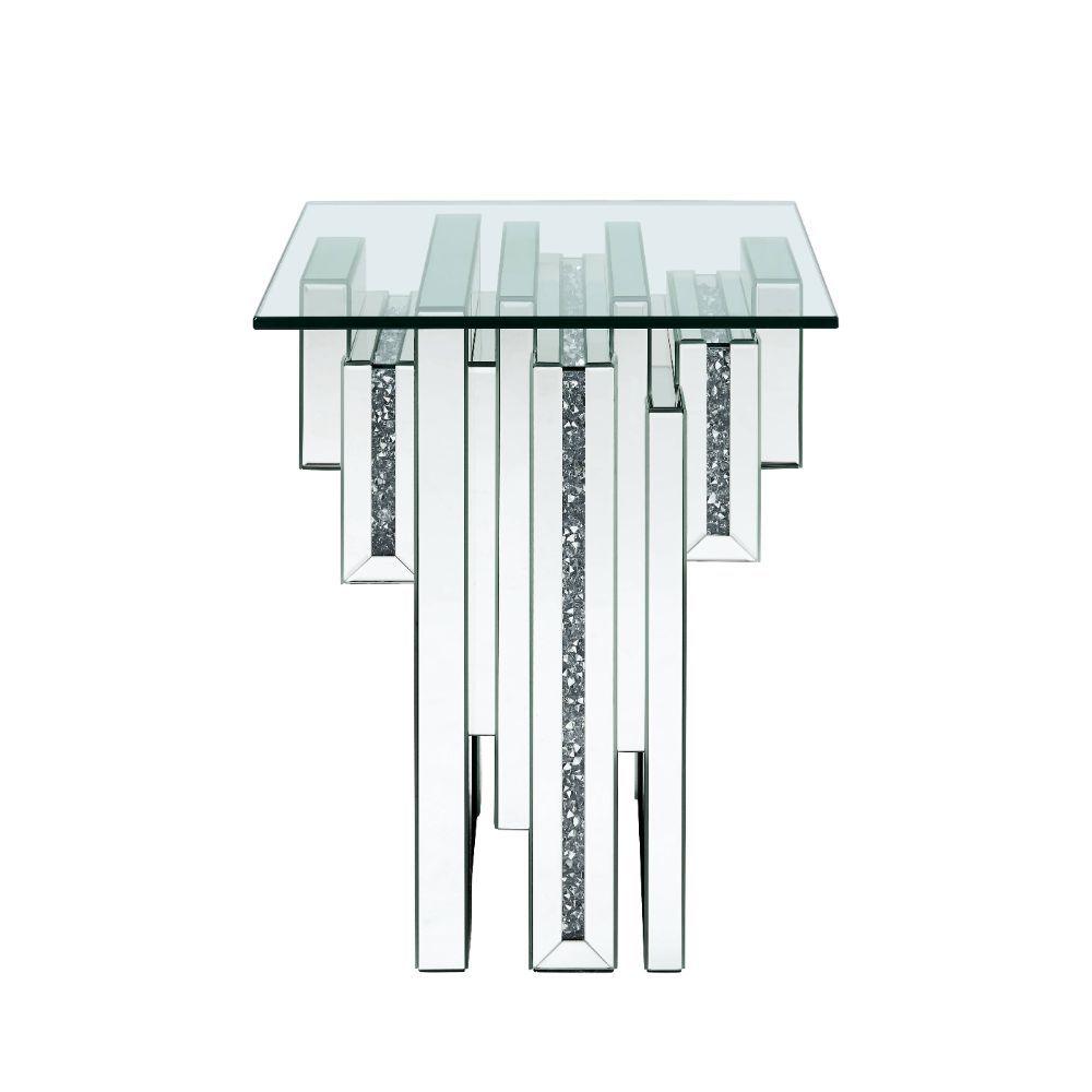 ACME - Noralie - End Table - Mirrored - Wood - 5th Avenue Furniture