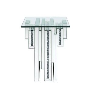 ACME - Noralie - End Table - Mirrored - Wood - 5th Avenue Furniture