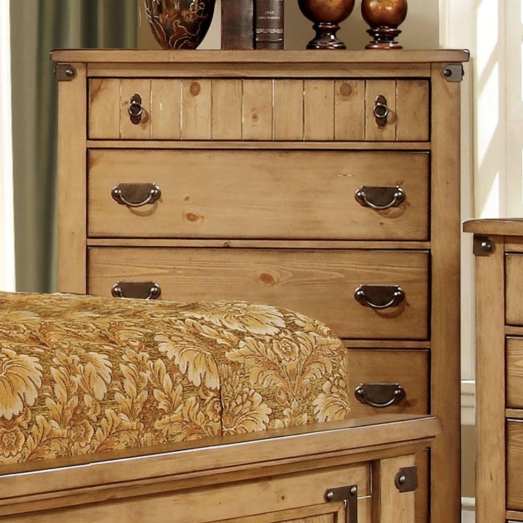 Furniture of America - Pioneer - Chest - Weathered Elm - 5th Avenue Furniture