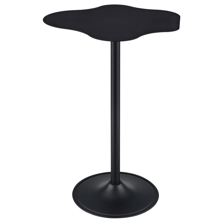 CoasterEssence - Keanu - Pedestal Cloud-Shaped Top Bar Table - Black - 5th Avenue Furniture