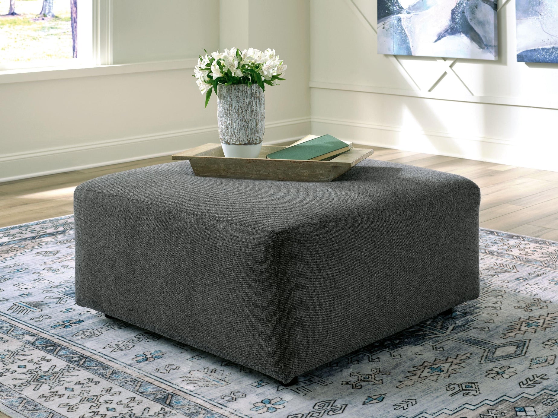 Signature Design by Ashley® - Edenfield - Oversized Accent Ottoman - 5th Avenue Furniture