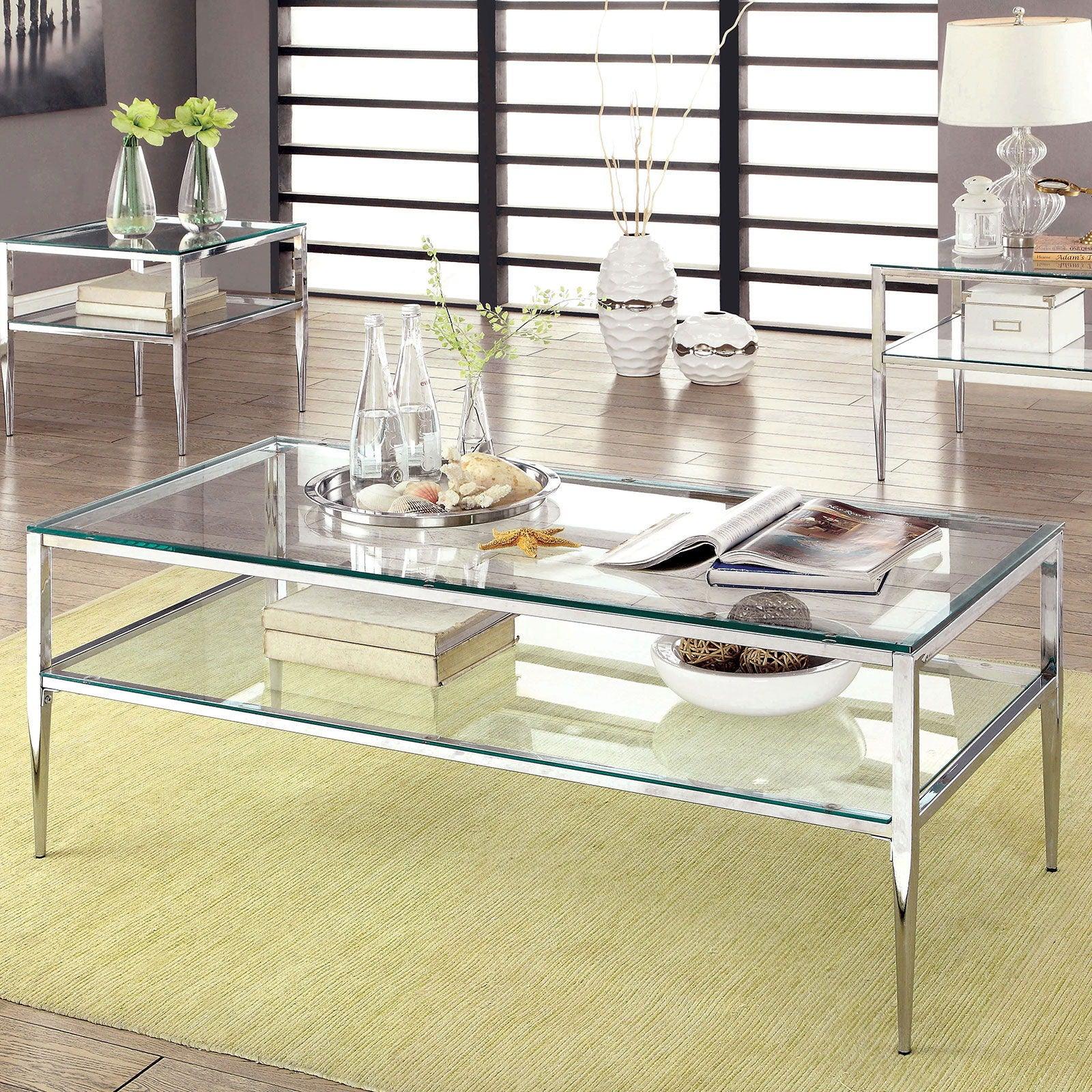 Furniture of America - Tanika - Coffee Table - Pearl Silver - 5th Avenue Furniture